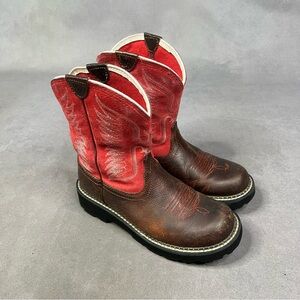 Ariat Brown Leather Boot Interior with Tan Lining